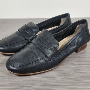 Vince Camuto Elroy Loafer, Black Leather, Womens Size 6.5 M / 36.5